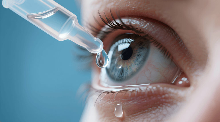 gouttes dans les yeux