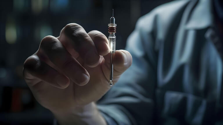 seringue tenue par un médecin pour expliquer la biothérapie c'est quoi